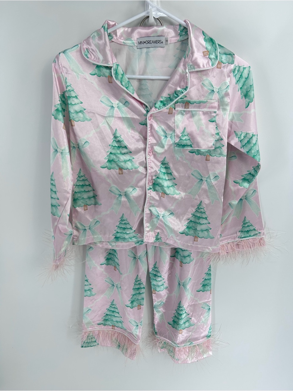 Mini Dreamers Christmas Tree Pajama Set - Girls Size 8